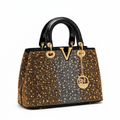 AI-generated black studded handbag catalog preview