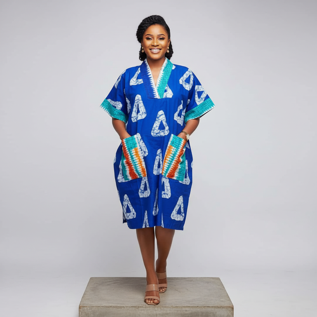 Short Bubu Gown – Model Shot