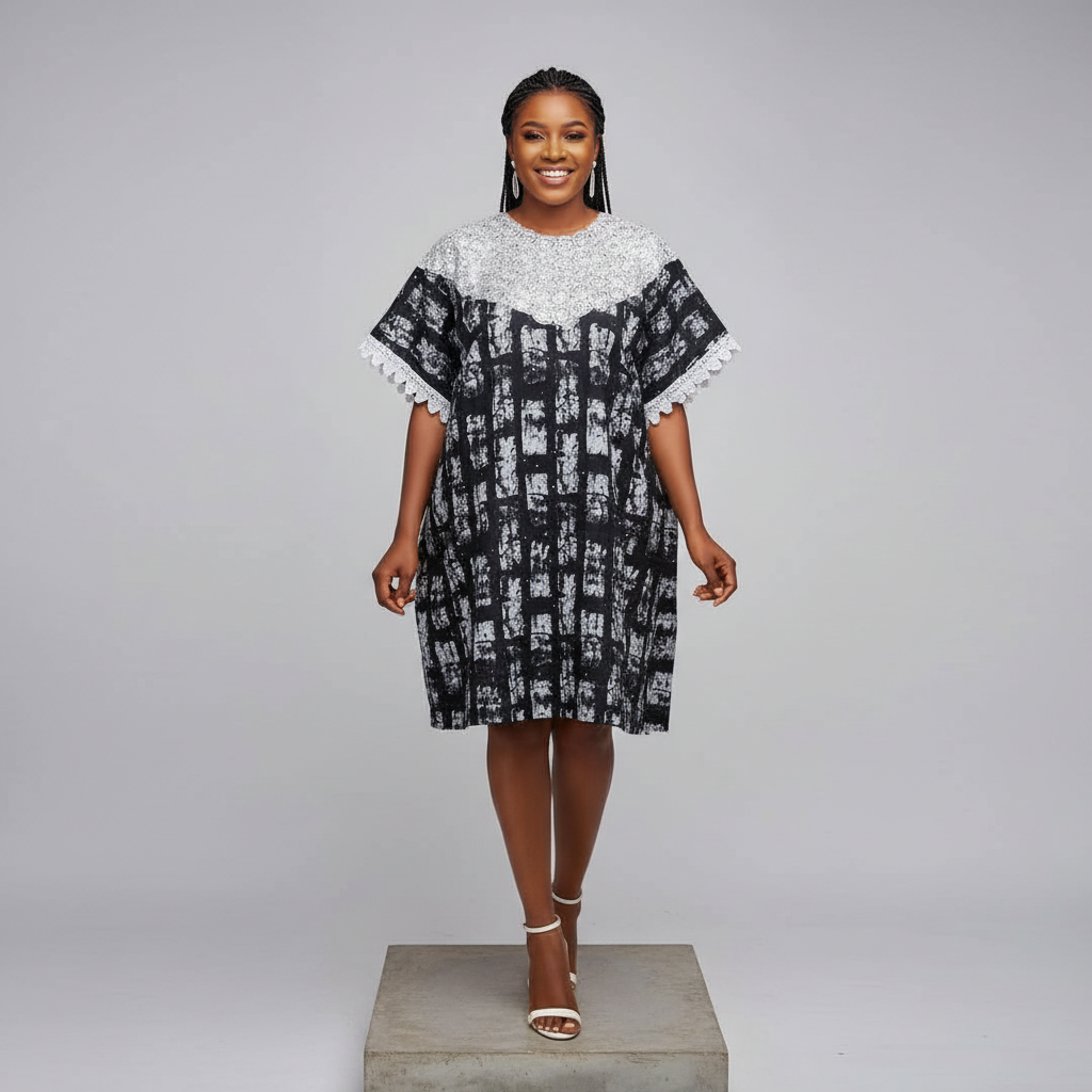 Short Bubu Gown – Model Shot