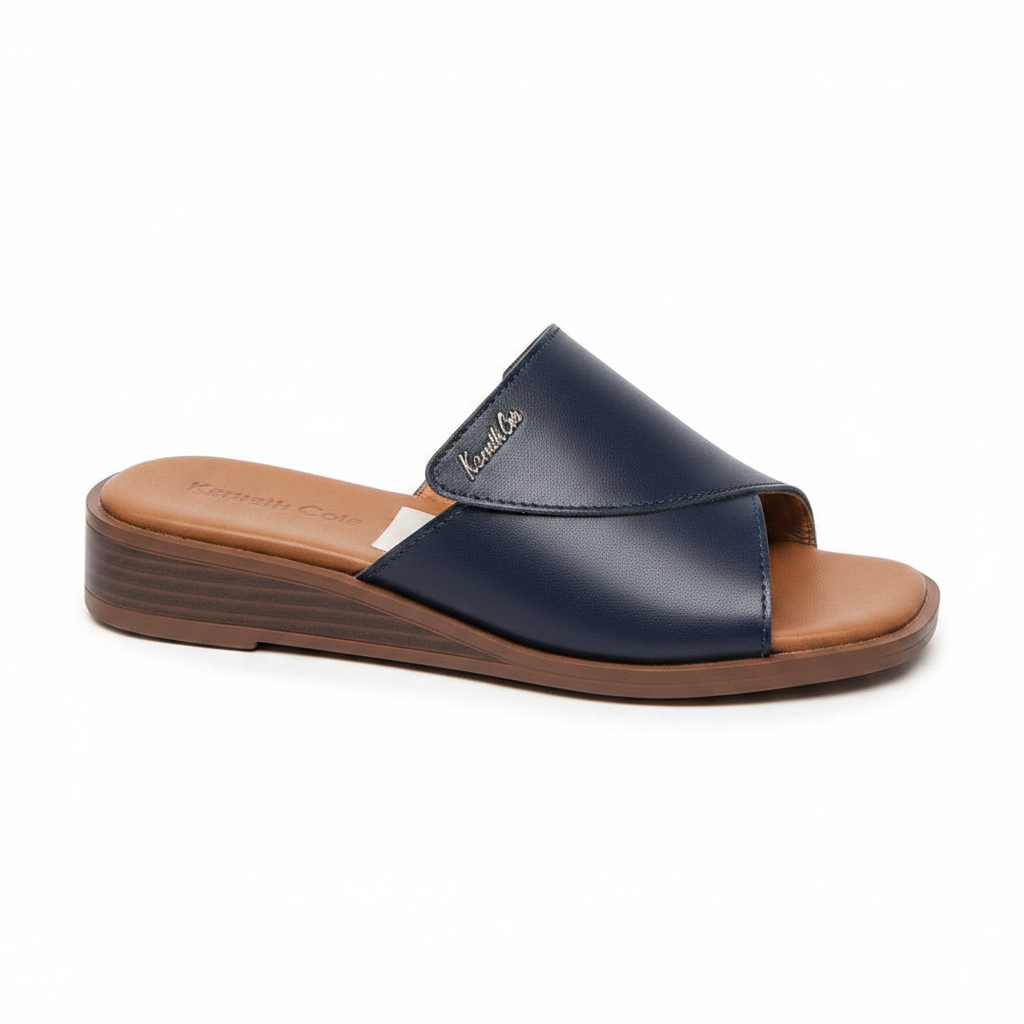 Kenneth Cole WD2515 Wedge Mule - Navy - Ghost Mannequin