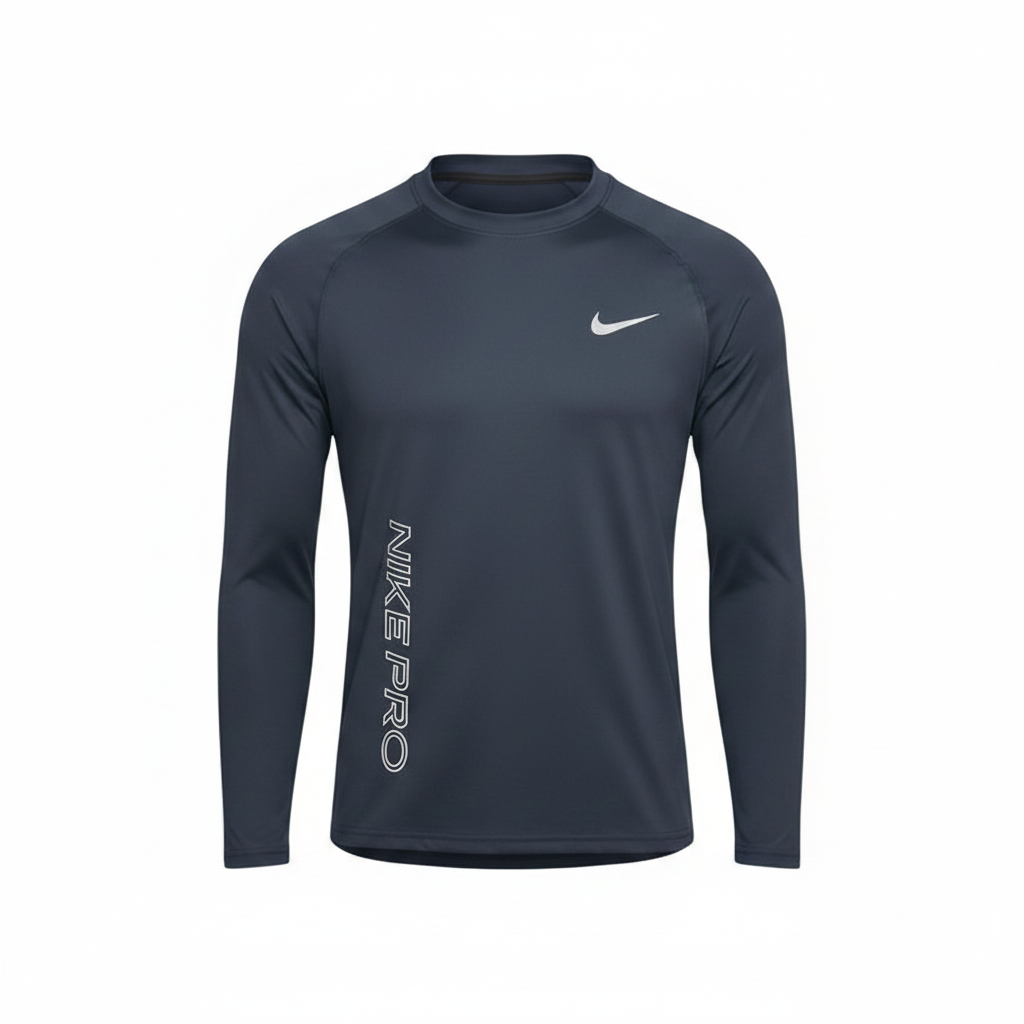 Men's Navy Blue Long-Sleeve Athletic Performance Shirt – Ghost Mannequin