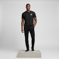 Black Graphic Logo Short-Sleeved Shirt - Model Front