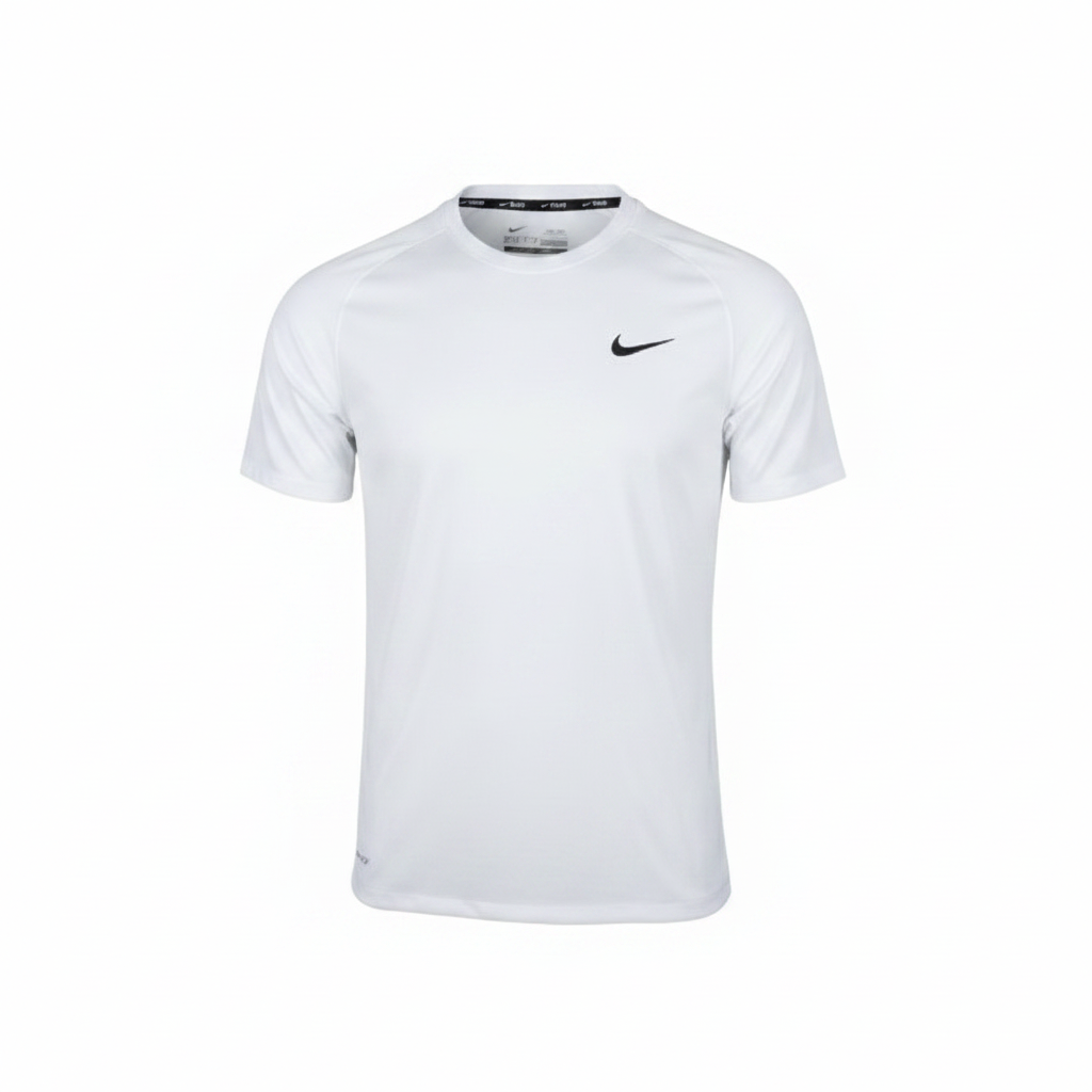 Men's white breathable sport jersey ghost mannequin front view