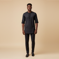 Chukmore Charcoal Senator Three-Quarter Sleeve Set - Model Shot
