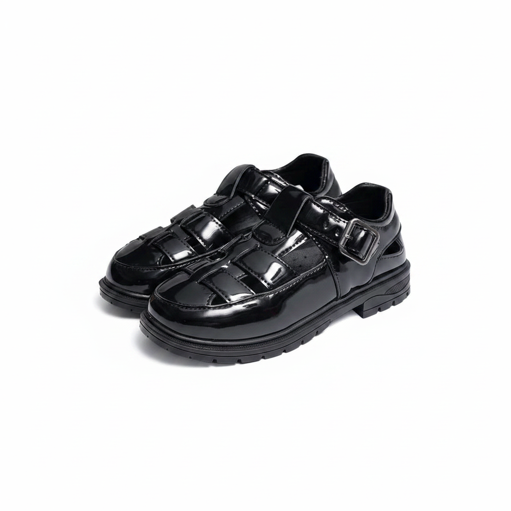 Layinka Teens Patent Cage School Sandal – Ghost Mannequin