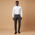 Chukmore Charcoal Grey Slim Formal Trousers - Model Shot