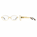 Oval Round Clear Lens Eyeglasses – Ghost Mannequin Front and Side View