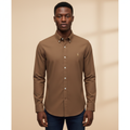 Brown Long Sleeve Shirt - Front Model View