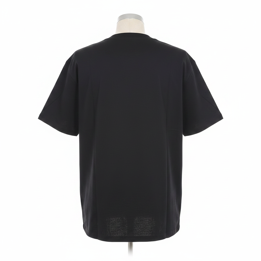 Black Einsicht Zebra M Logo Short-Sleeved Shirt - Ghost Mannequin Back