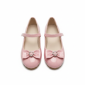 Girls' pink patent leather Mary Jane shoes ghost mannequin pair view