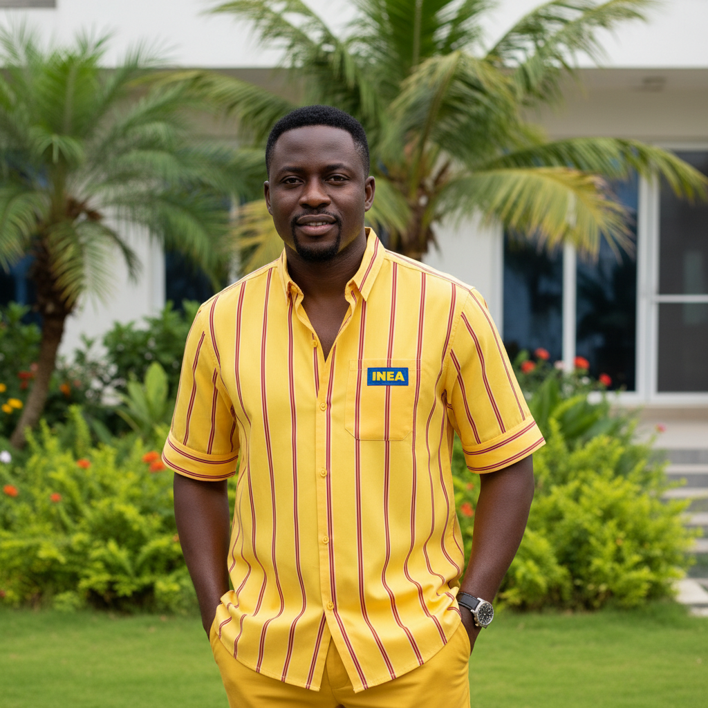 Men's Luxury Casual Shirt - Nigerian Male Model