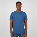 Blue Tonal Logo Tee – Front Model