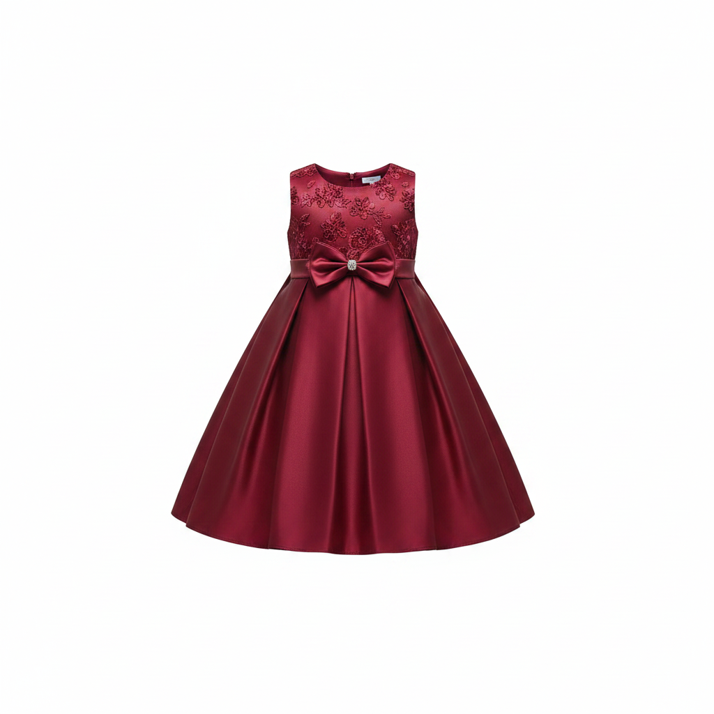Children's Red Satin Graduation Dress – Ghost Mannequin
