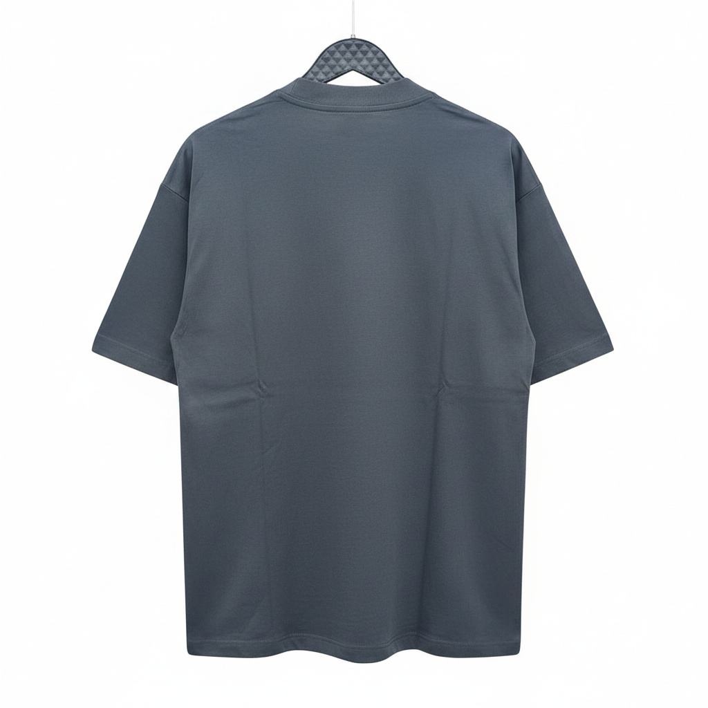 Charcoal Best Graphic Oversized Tee - Ghost Mannequin Back