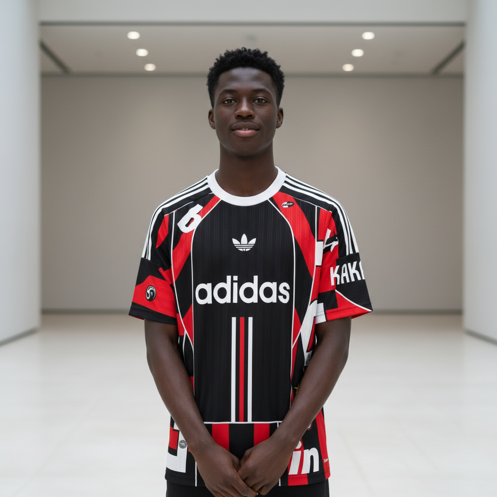 Men's Retro Football Jersey - Model Shot