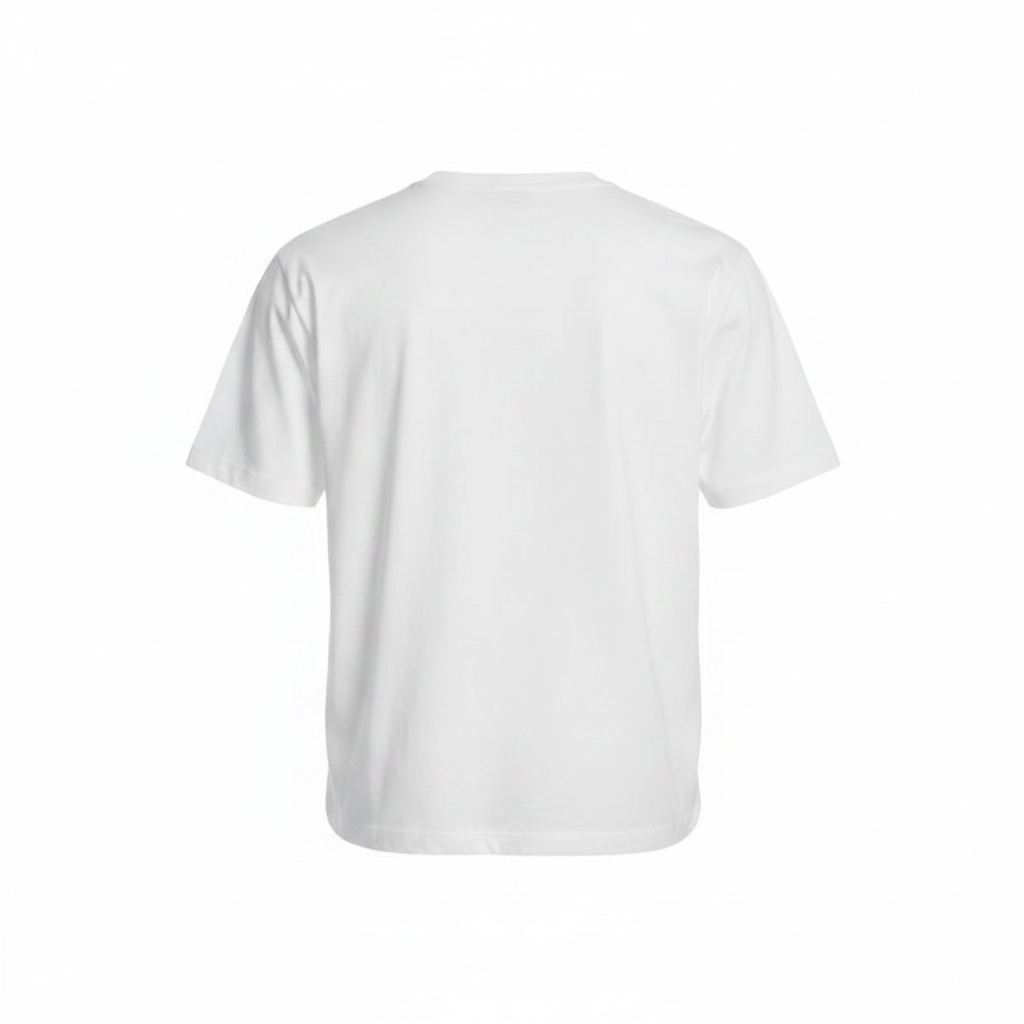 Ghost Mannequin Back – White Red Crest Crapo Top