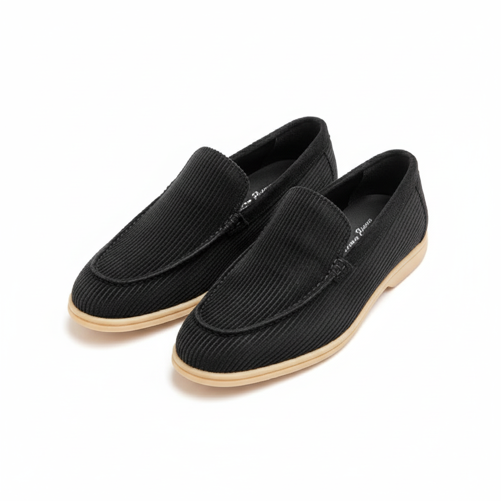 Black Corduroy Summer Walk Loafer - Ghost Mannequin