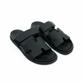Black H-Strap Double Band Palm Slide - Ghost Mannequin
