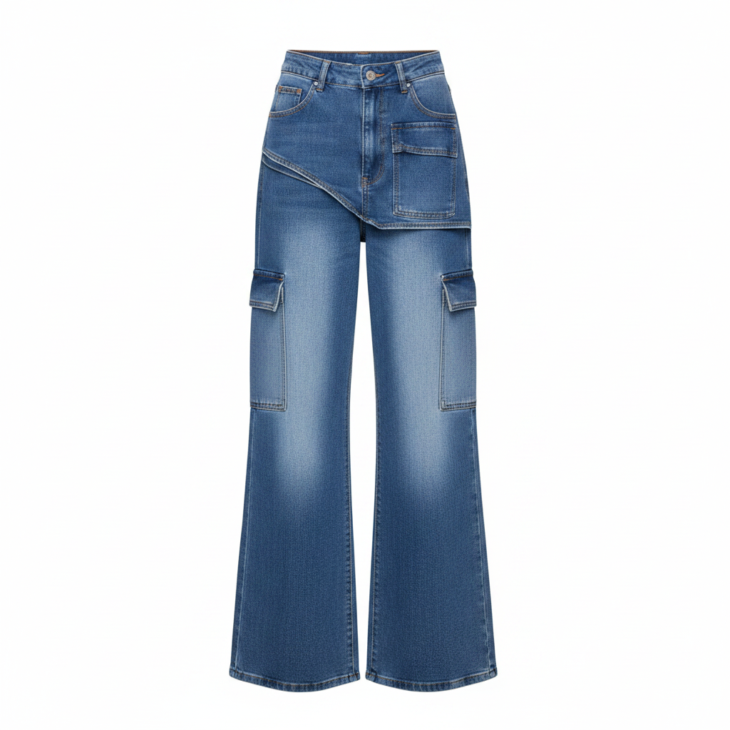 Ghost mannequin – Women's Wide-Leg High-Rise Denim Jean
