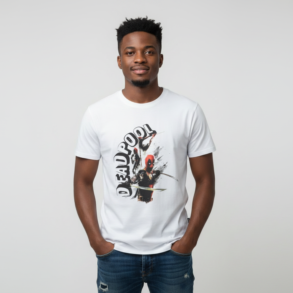 Deadpool Graphic Tee – Front Model