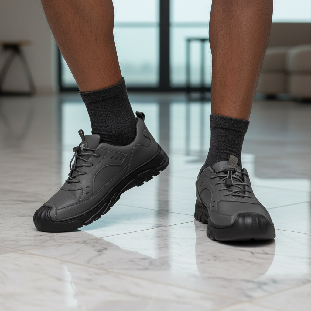 Sport Outdoor Men's Dark Grey Trail Sneaker – Model Shot