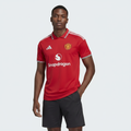 Nigerian male model wearing Manchester United home jersey