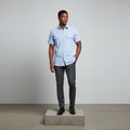 Light Blue Short-Sleeved Shirt - Model Shot