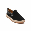 Black Suede Platform Slip-On Loafer - Ghost Mannequin