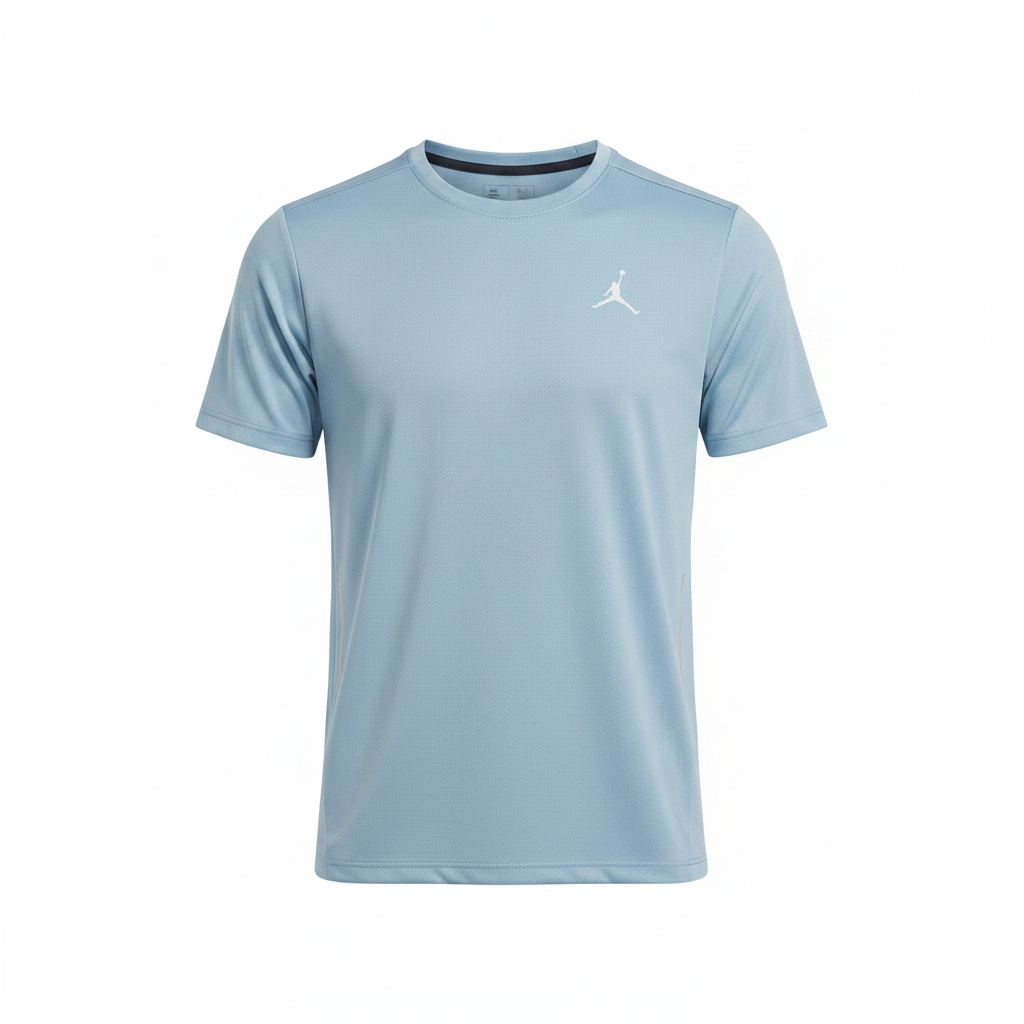 Sky Blue Reflective Vent Athletic T-Shirt - Ghost Mannequin