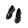 Kids' Navy Patent Leather Kiltie Mary Jane School Shoe