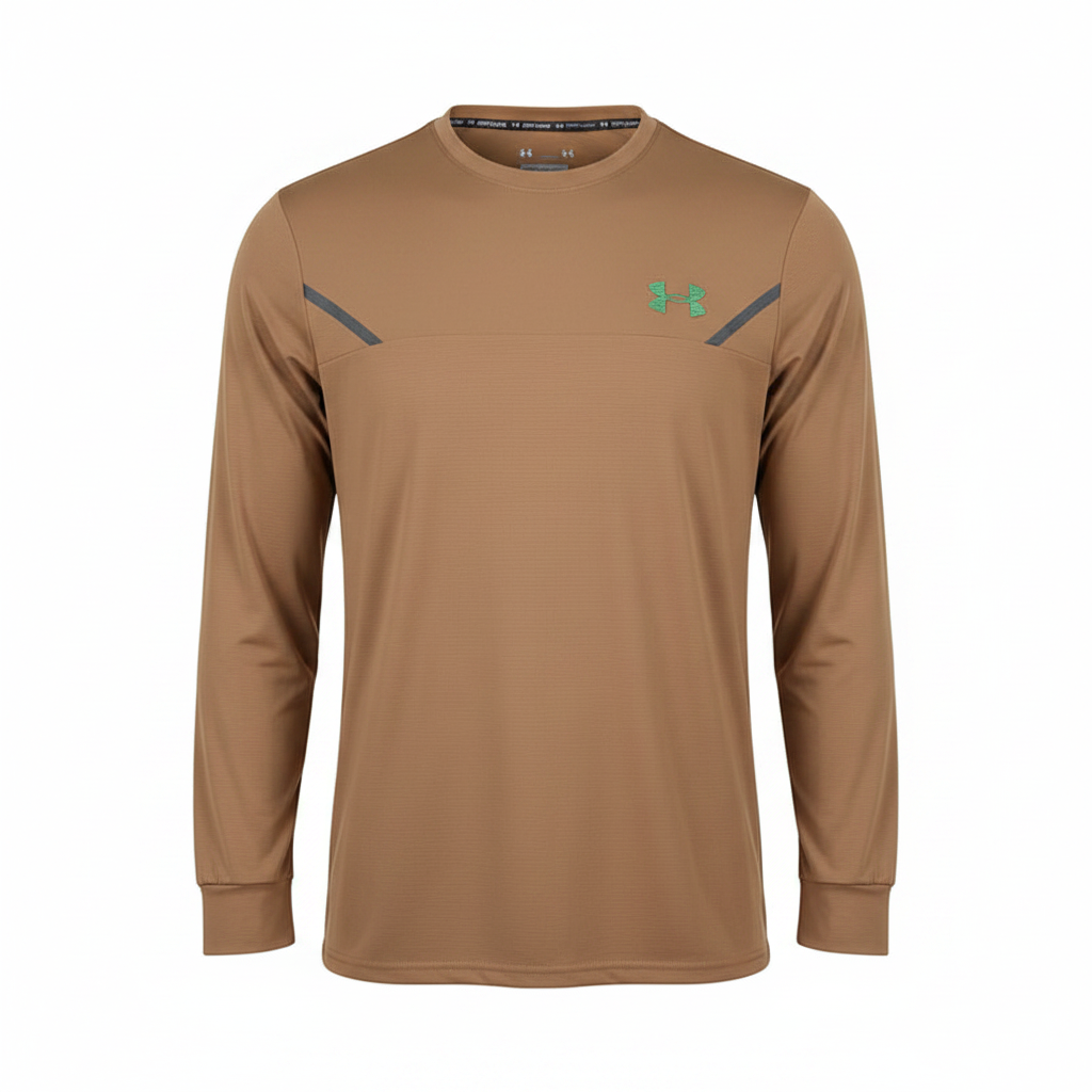 Men's Tan Long-Sleeve Athletic Performance Shirt – Ghost Mannequin