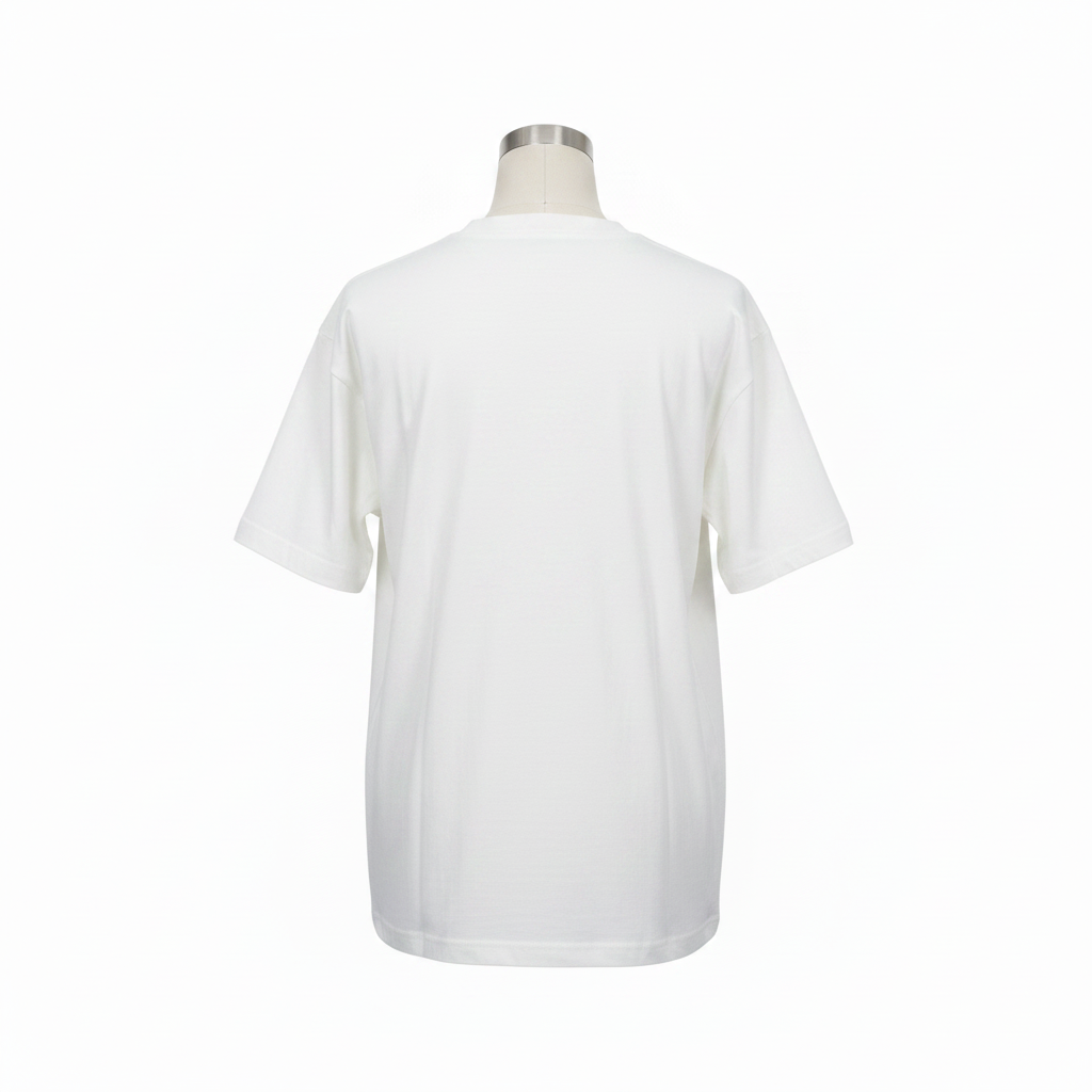 White BBS The Last Beat Graphic Oversized Tee - Ghost Mannequin Back