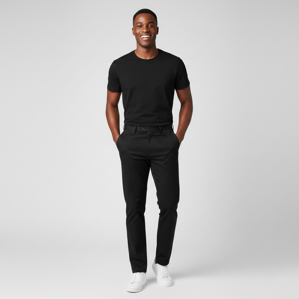 Dockers Chino Trousers Black - Model Front