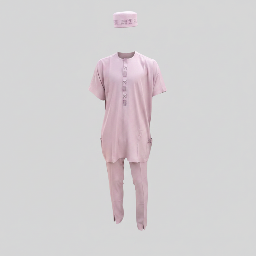 Chukmore Dusty Pink Senator Three-Piece Set - Ghost Mannequin