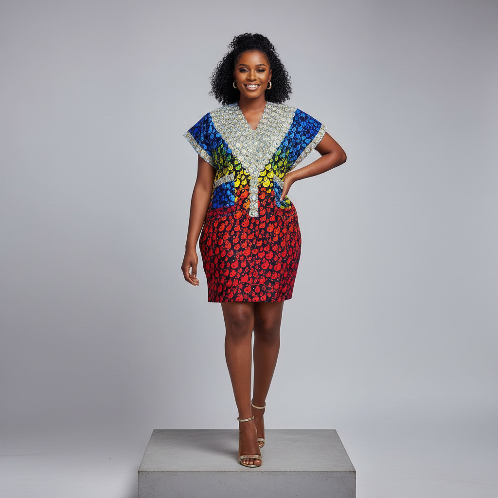 Short Bubu Gown – Model Shot