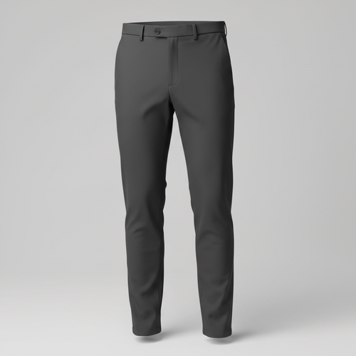 Chukmore Charcoal Grey Slim Formal Trousers - Ghost Mannequin