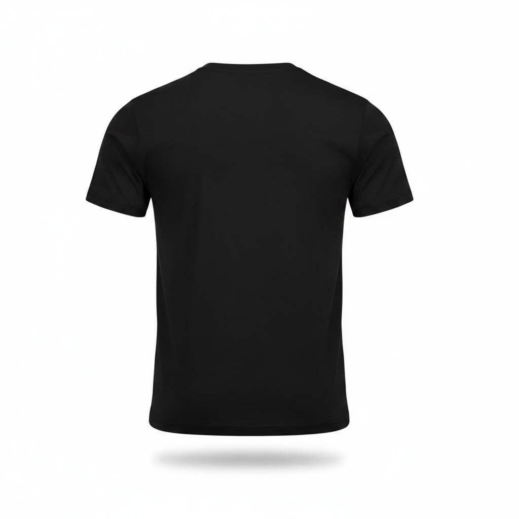 Black Crew Neck Tee - Ghost Mannequin Back