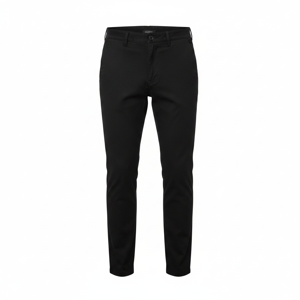Men's Slim Straight-Leg Chino Trousers – Ghost Mannequin Black