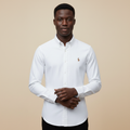 White Long Sleeve Shirt - Front Model View