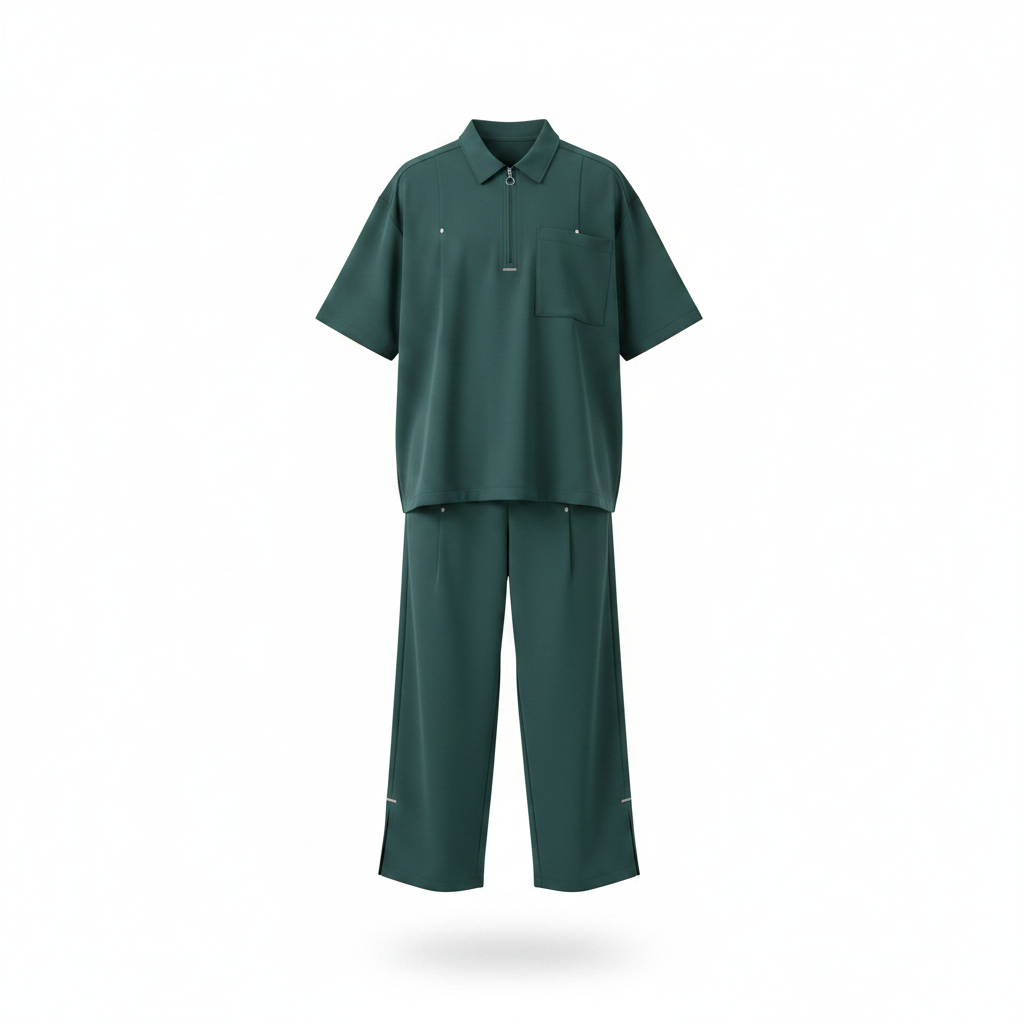 Teal Panel Polo Set – Ghost Mannequin