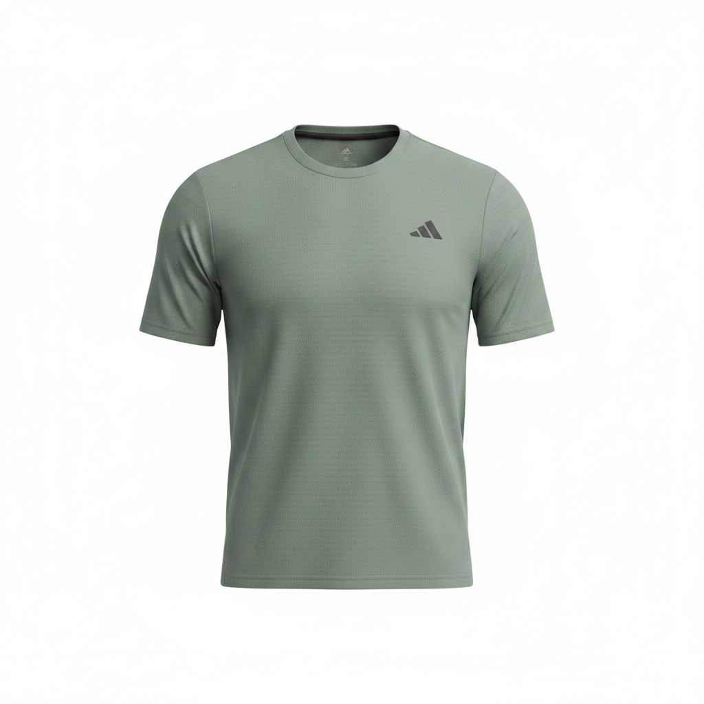 Men's Moss Green Sports Crew-Neck Performance T-Shirt – Ghost Mannequin View