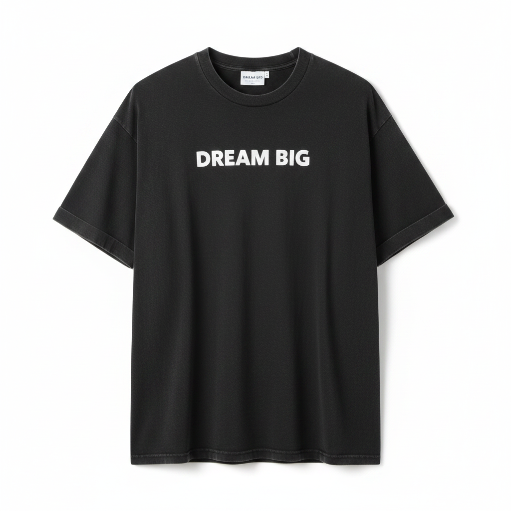 Dream Big Graphic Oversized T-Shirt Washed Black – Ghost Mannequin