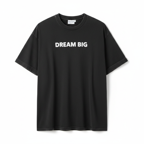 Dream Big Graphic Oversized T-Shirt Washed Black – Ghost Mannequin