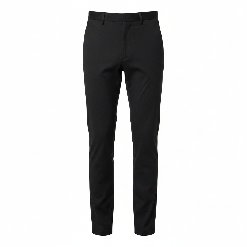 Men's Slim Straight-Leg Trousers – Ghost Mannequin Black