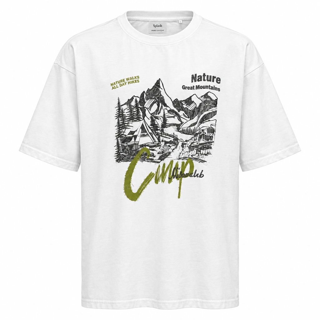 Nature Great Mountains Graphic Tee White – Catalog Shot