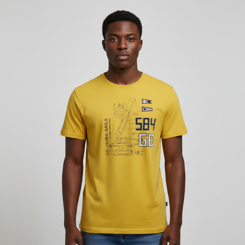 584 GB Nautical Graphic Tee – Model Front View