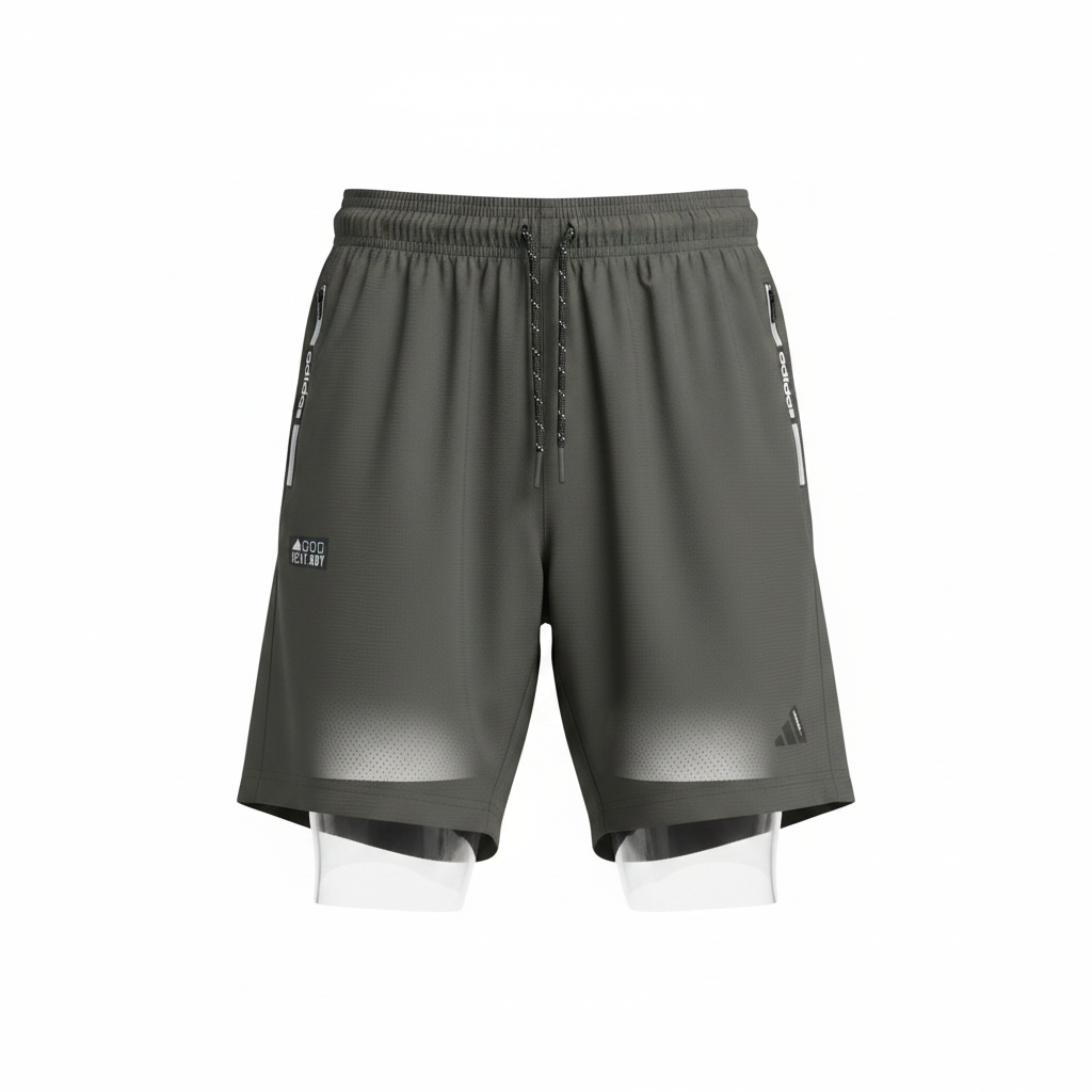 Dark Olive Woven Training Shorts - Ghost Mannequin