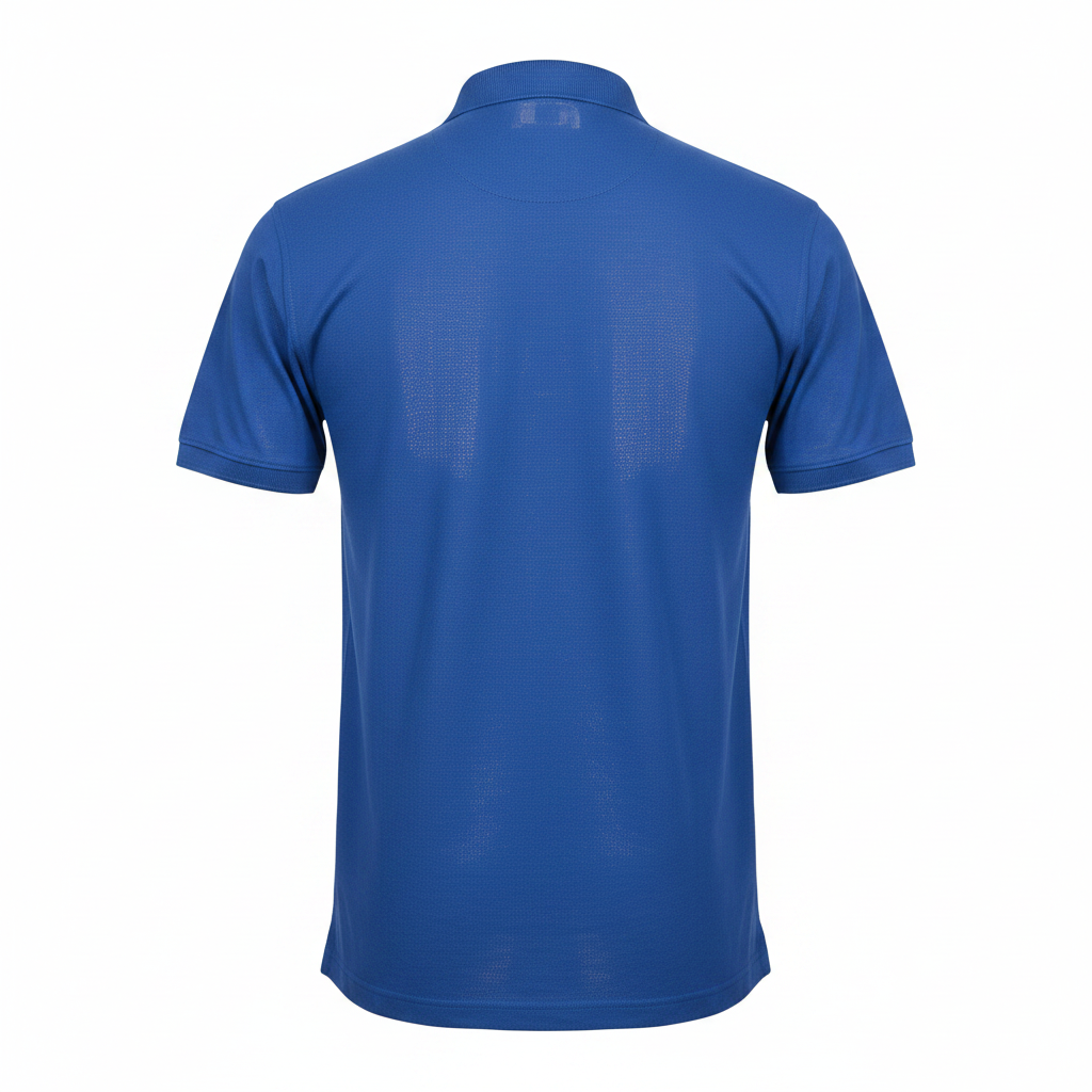 Royal Blue Polo Shirt – Ghost Mannequin Back