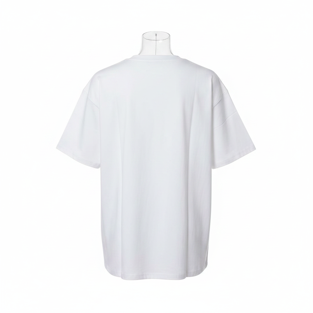 White Marslanie 87 Varsity Graphic Short-Sleeved Shirt - Ghost Mannequin Back