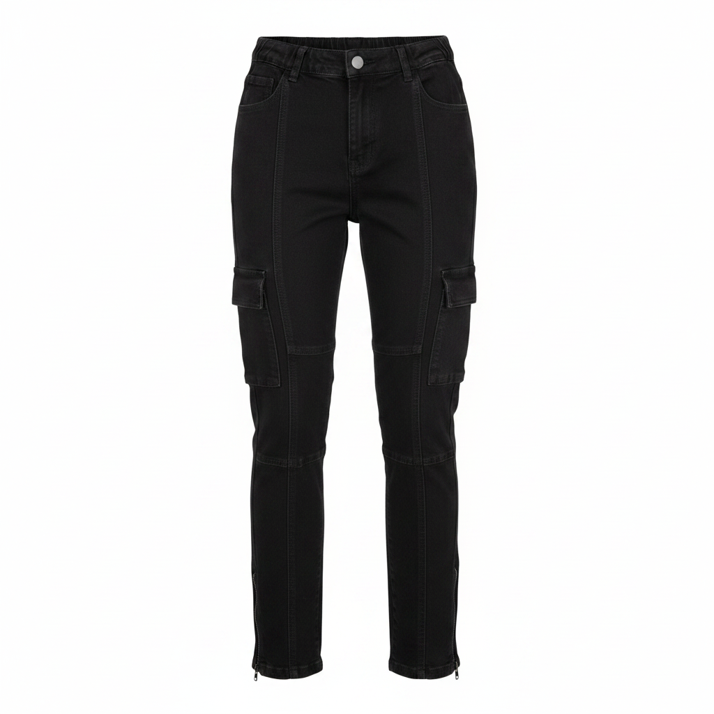 Girls Black Cargo Slim Jeans – Ghost Mannequin